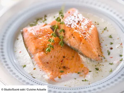 PAVE DE SAUMON A LA CREME 